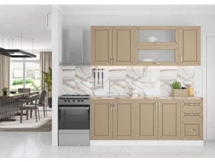 Kuchynská linka z MDF BARDIS 200, bronzová/biela