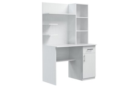 PC stolík E6-biele drevo-pravé JONAS