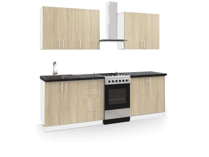 Kuchynská linka 180 FORESTA, dub sonoma/biela