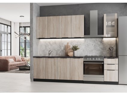 Kuchynská linka dub sonoma/antracit MARKERA 200