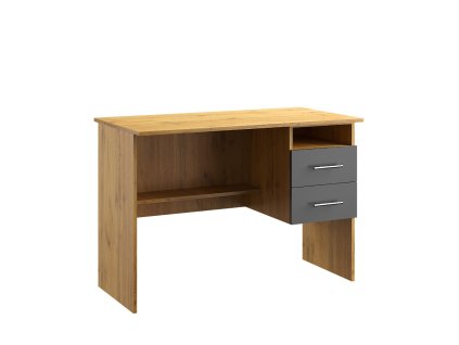 Písací stôl N02 KANTOR KIT, antracit / dub Apalačský, pravý