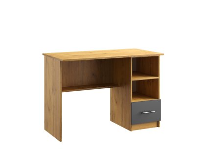 Písací stôl N04 KANTOR KIT, antracit / dub Apalačský, pravý