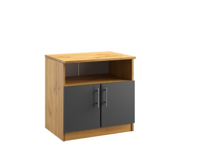 Skrinka do kancelárie N03-v80 KANTOR KIT, antracit / dub Apalačský