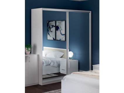 Šatníková skriňa VENA, biele drevo