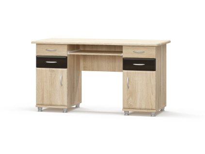 Písací stôl DYLAN 2, dub Sonoma / wenge