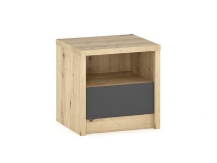 Sada 2 nočných stolíkov DOMICA, artisan/sivá