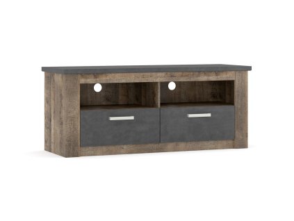 Zásuvkový TV stolík OLEXIA, dub kolonial-matera