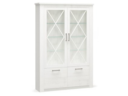 Dvojdverová vitrína OLEXIA, borovica andersen