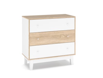 Komoda AXEL, dub samoa/biela
