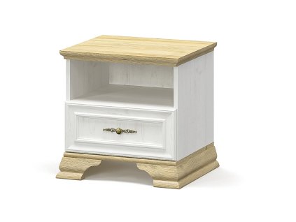 Sada 2 nočných stolíkov JARMANKA, borovica/dub zlatý