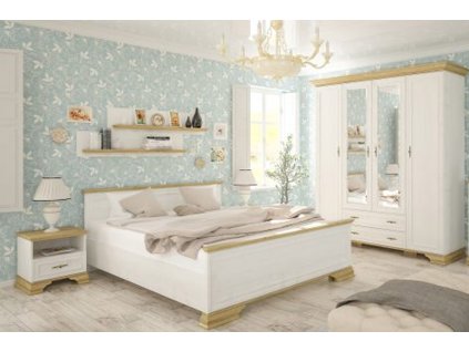 Spálňová zostava JARMANKA, borovica/dub zlatý