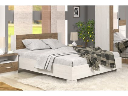 Manželská posteľ 180 REBEKA, borovica andersen/dub april