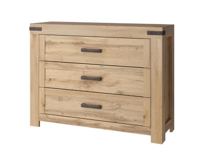 Komoda so zásuvkami 3S MARIETTA, dub Wotan
