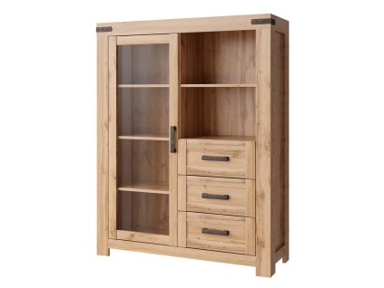 Široká vitrína MARIETTA, dub Wotan