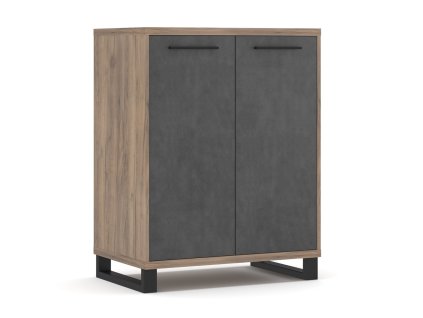 Dvojdverová komoda ALFA, dub tabako-matera