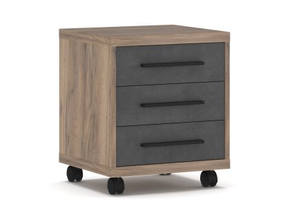 Malá komoda so šuplíkmi ALFA, dub tabako-matera