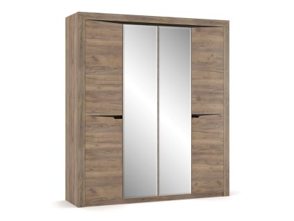 Šatníková skriňa CELEST, wenge/dub tabaco