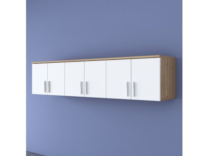 Závesná skrinka ROSE, orech/biela