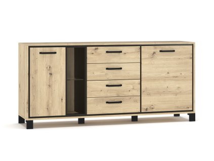 Kombinovaná komoda ZOLNA, dub artisan/wenge