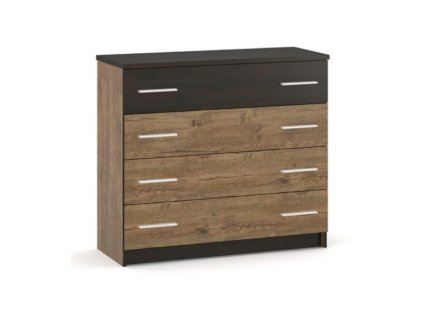 Šuplíková komoda VALENTÍNA, dub april/wenge