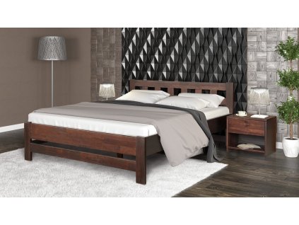 Drevená posteľ 140 cm RIJANA, orech
