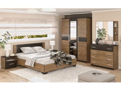 Štýlová spálňa dub VALENTÍNA, april/wenge