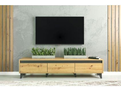 TV stolík ANDREA, dub Artisan / antracit