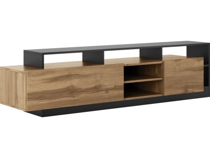 Skrinka pod TV KALI, apaláčsky dub/antracit