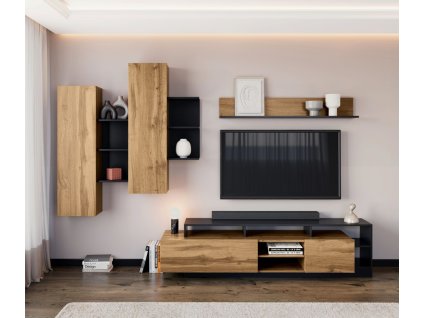 Obývacia zostava KALI, apalačský dub/antracit