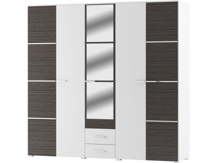 Šatníková skriňa 5D KRUS, biela/dakar