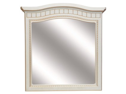 Nástenné zrkadlo NIKA, biele drevo/patina