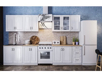 Kuchynská zostava 260 PARIS, biele drevo