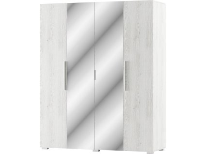 Šatníková skriňa 4D ROMER, biela / light artwood