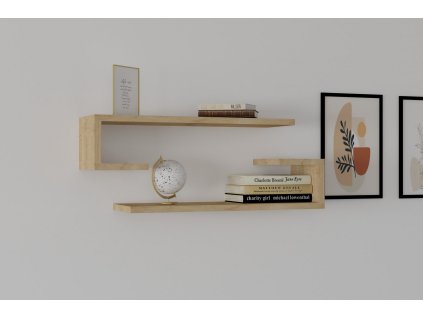 Nástenné police PAST 2, dub Sapphire