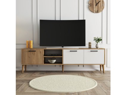 TV stolík na nožičkách HANDY, dub / biela