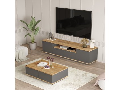 Obývacia zostava FREY 17, borovica/antracit