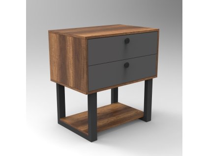 Industriálna komoda MARKEN 03, baroko/antracit