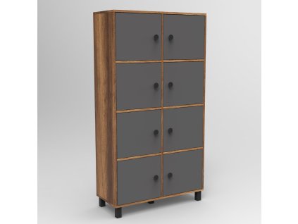 Loftová policová skriňa MARKEN 06, baroko/antracit