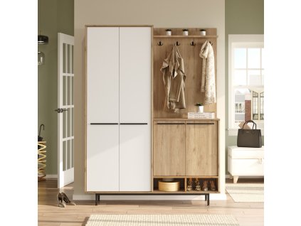 Predsieňová stena so skriňou OSIRIS 1, sepet/biela