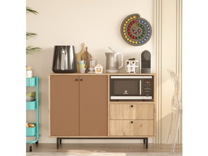 Skrinka na mikrovlnku RENDY 2, sepet/tehlová