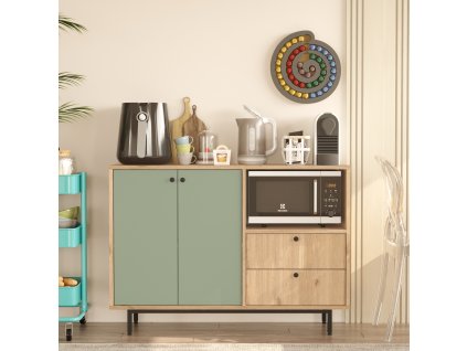 Skrinka na mikrovlnku RENDY 2, sepet/Dubrovník zelená