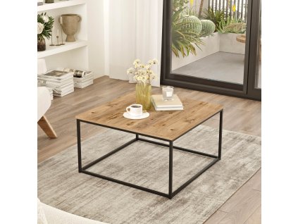 Loftový konferenčný stolík VEGY 13, farba borovice/čierny kov