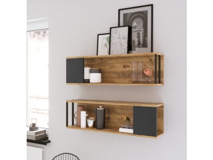 Nástenná polica VEGY 18, borovica