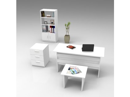 Kancelársky set s regálom VARIO 11, biela