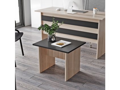 Konferenčný stolík VARIO 2, dub/čierna