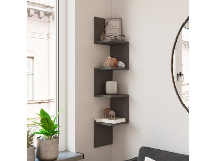Nástenná polica WILI 9, antracit
