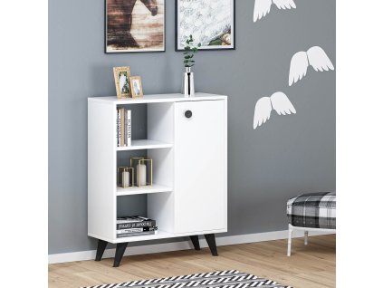 Komoda na nožičkách QUEBEC, biela