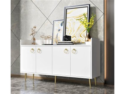 Komoda na nožičkách RENO, biela