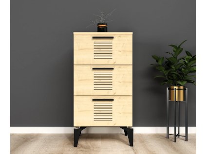 Trojdverová komoda PORTO, dub