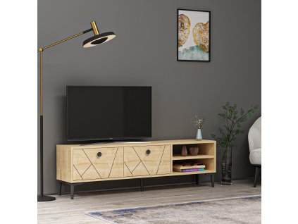 TV stolík na nožičkách EMERALD, dub